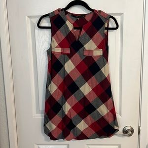 Plaid tunic, size medium